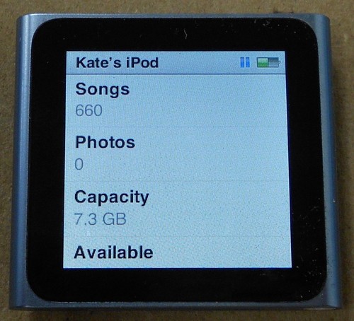 Apple ipod nano 6th gen - nano, 8gb